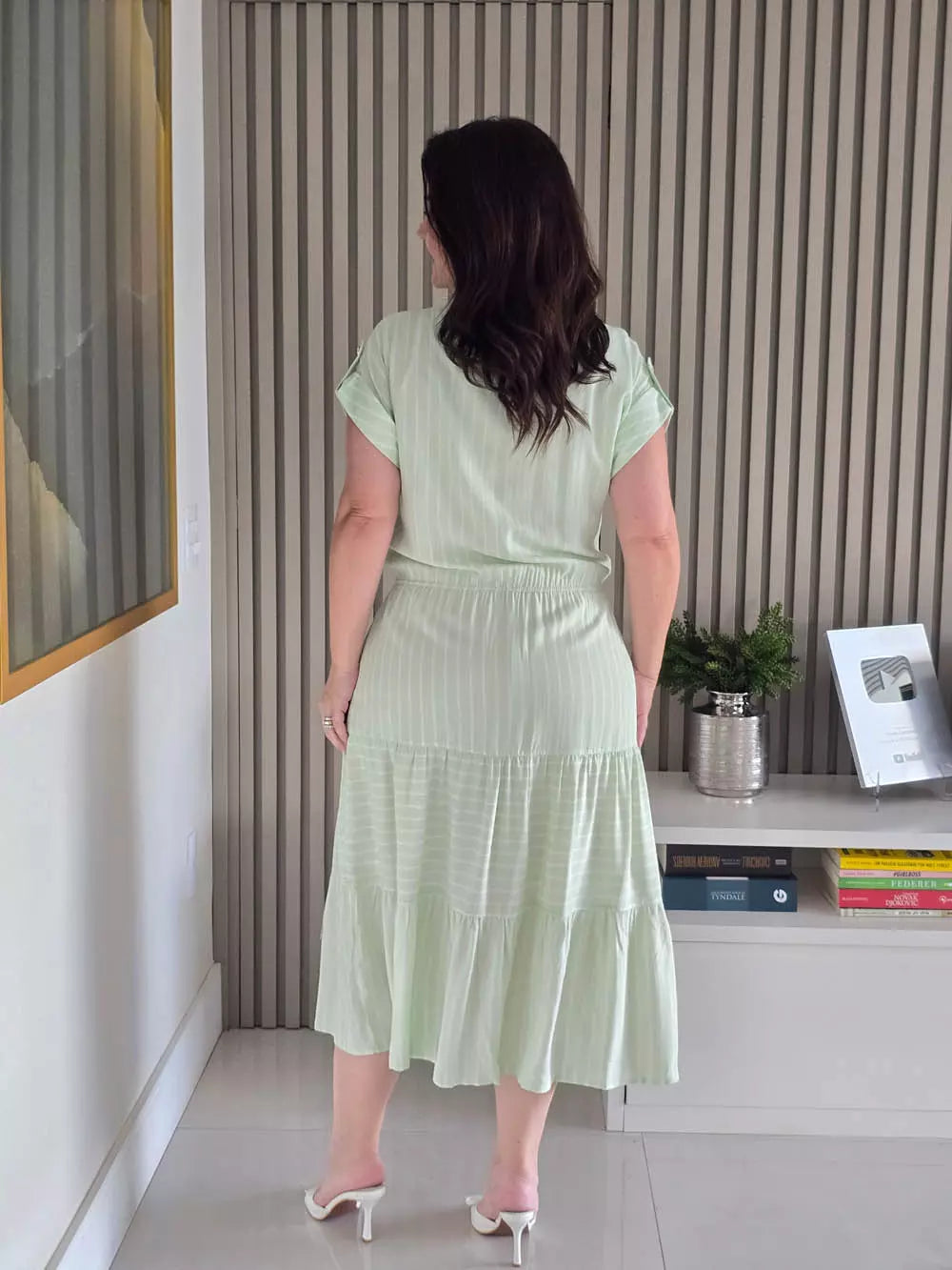 CHEMISE MANGA JAPONESA COM MARIAS